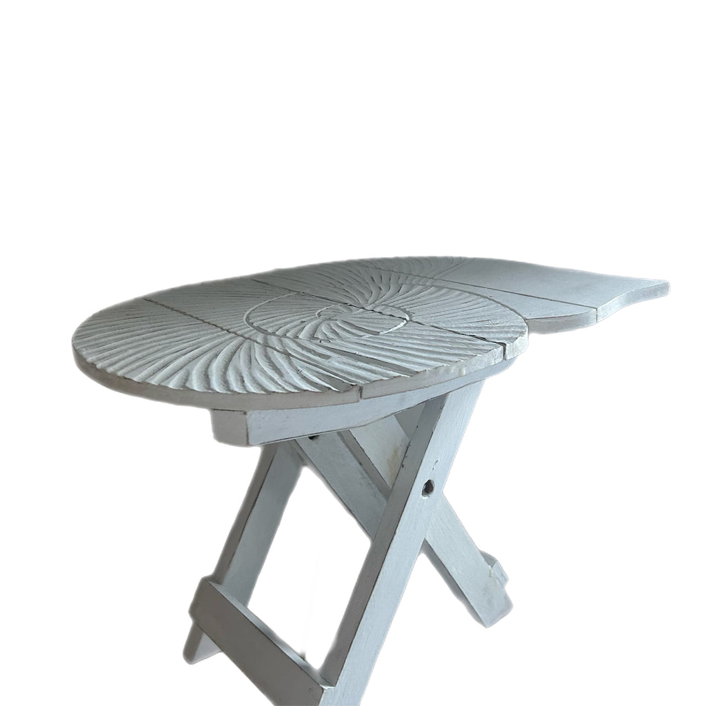 Arli Shell Foldable Table [Whitewash]
