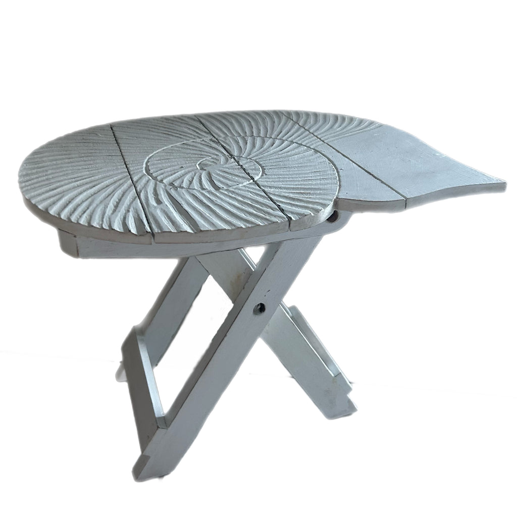 Arli Shell Foldable Table [Whitewash]