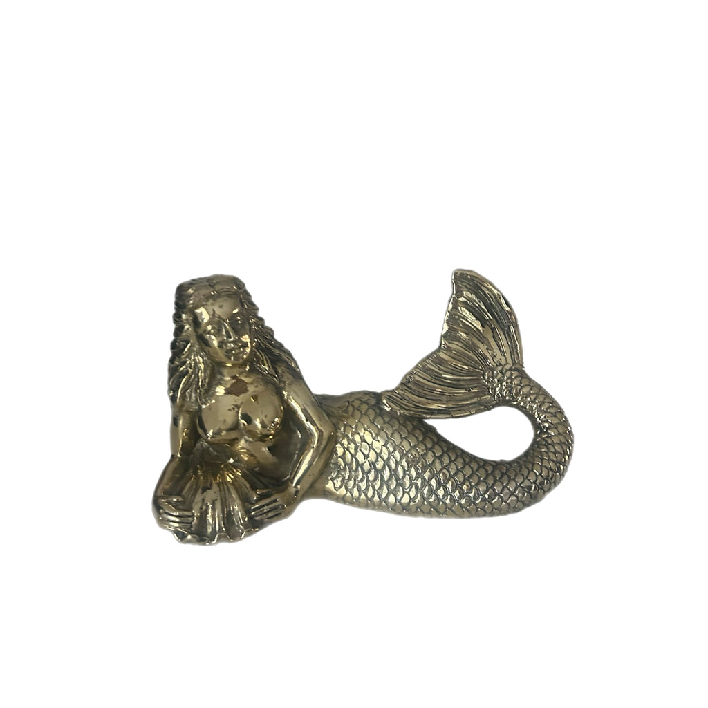 Lola Brass Laying Mermaid {Large}