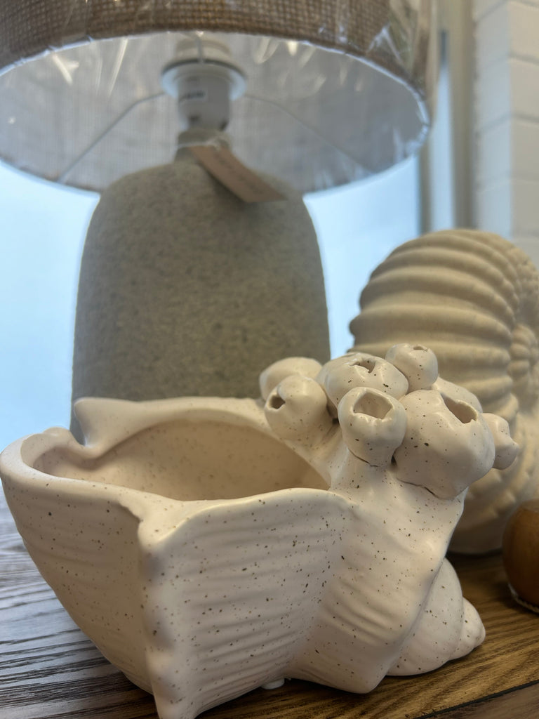 Sandy Ceramic Shell Sculpture