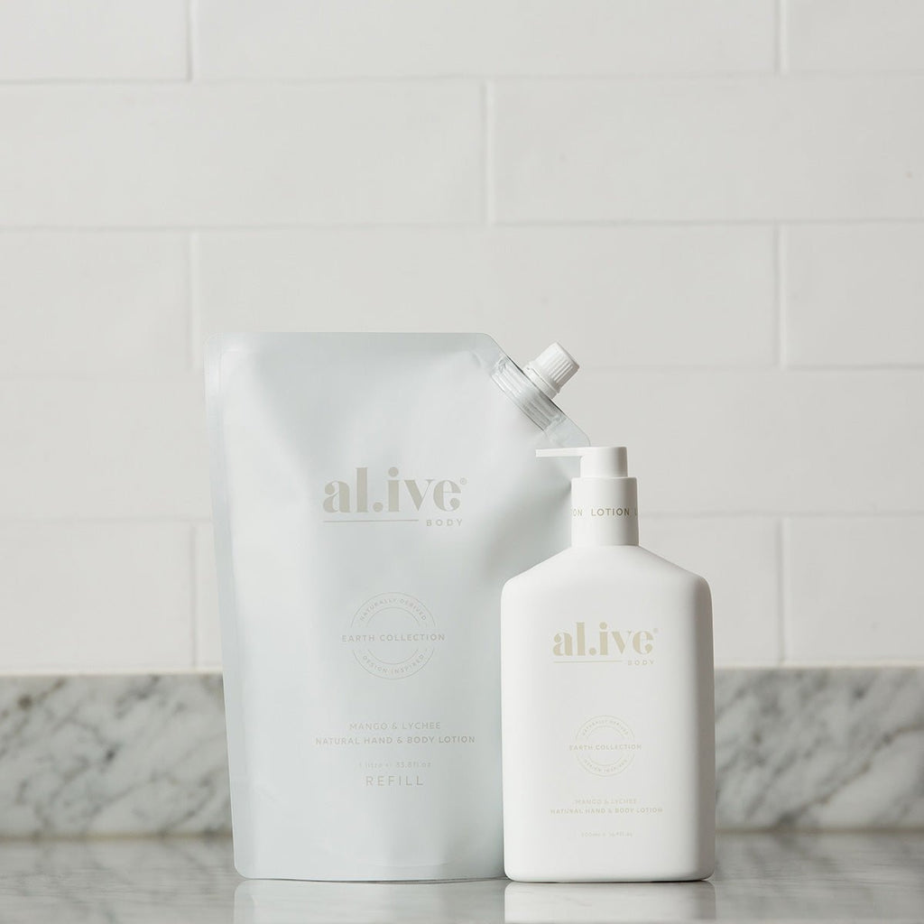 al.ive body - Mango & Lychee - Lotion Refill - 1L