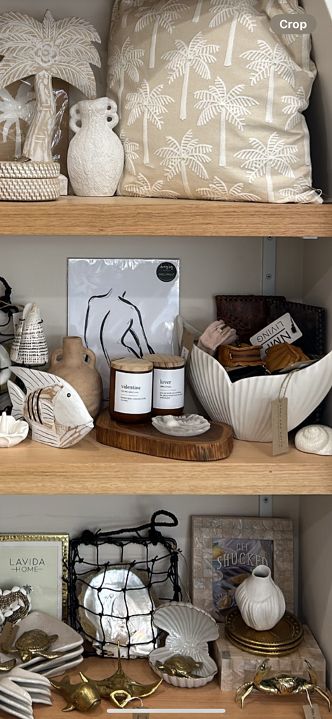 Pearl Ceramic Oyster Shell Bowl