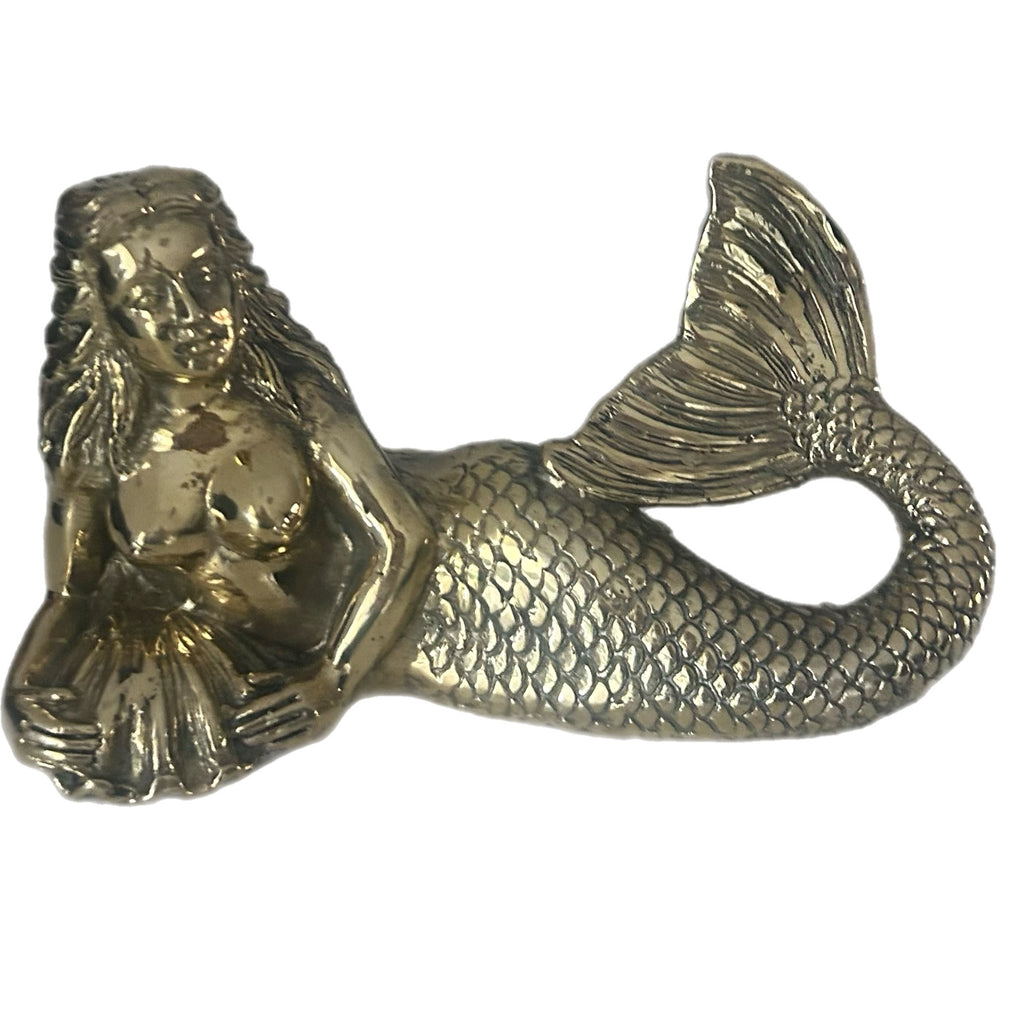 Lola Brass Laying Mermaid {Large}