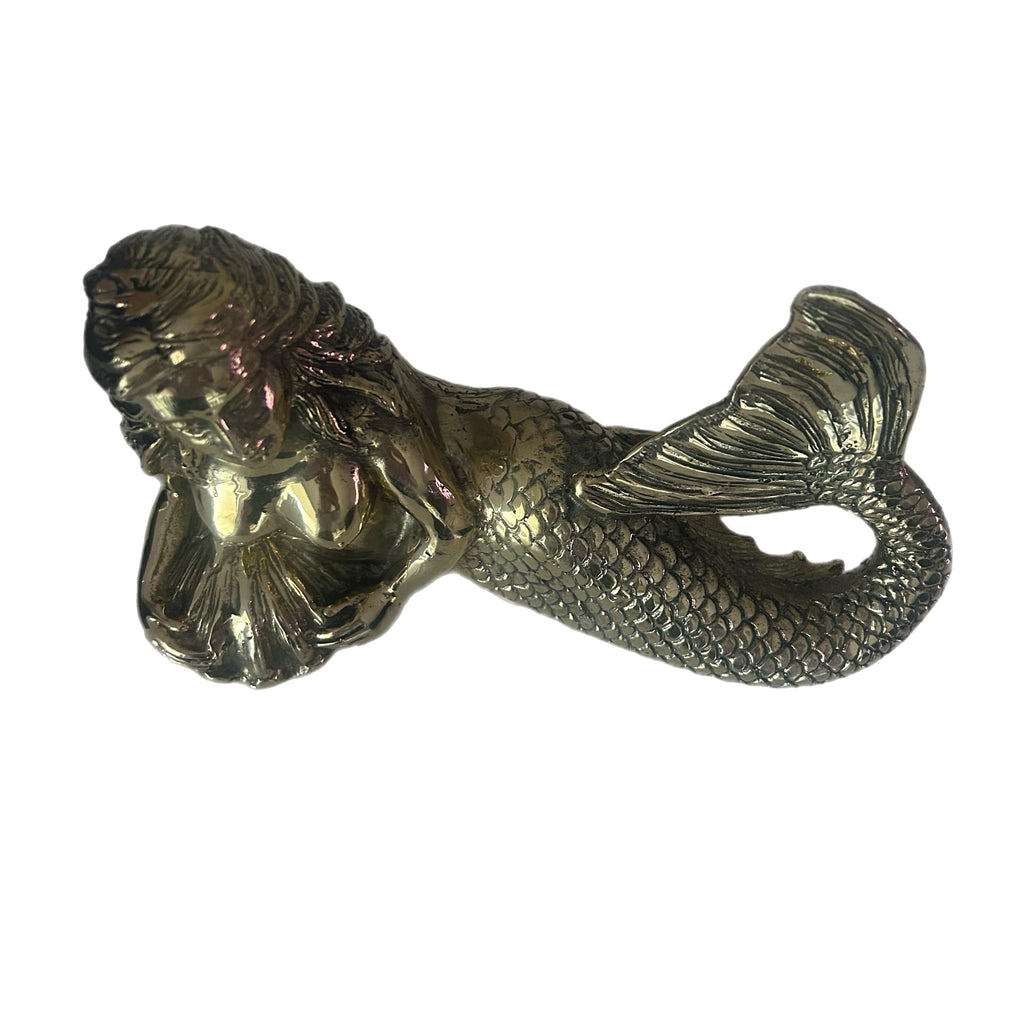 Lola Brass Laying Mermaid {Large}