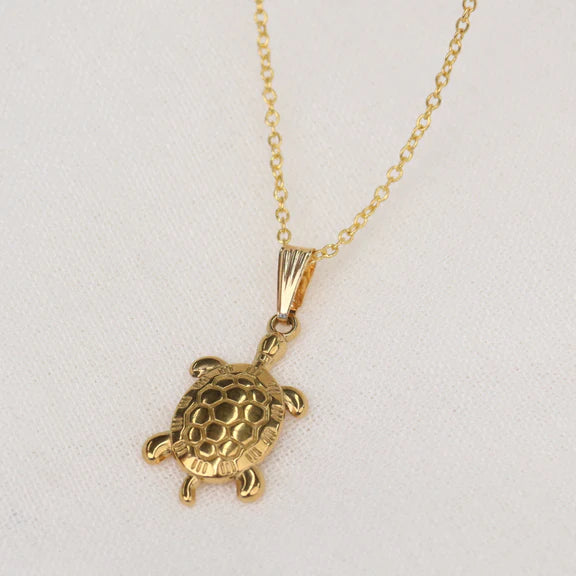 BLC Jewellery - Gili | Turtle 18K Gold Plated or Stainless Steel Pendant Chain