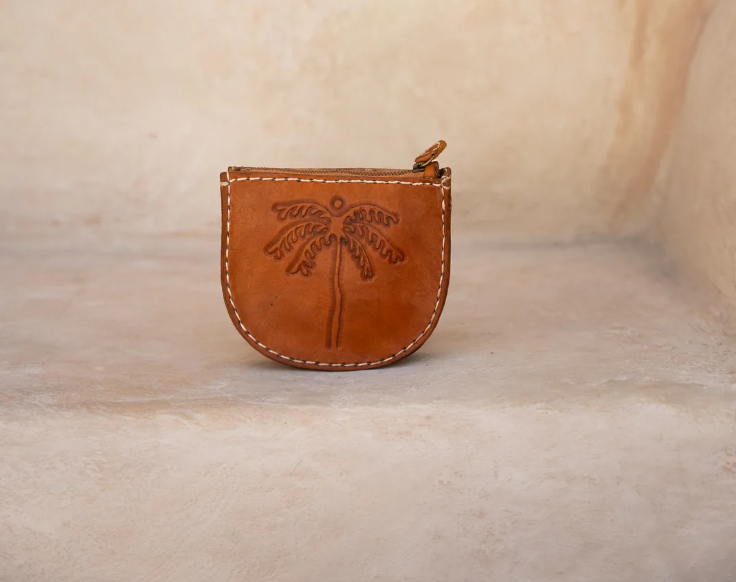 Palms Leather Pouch