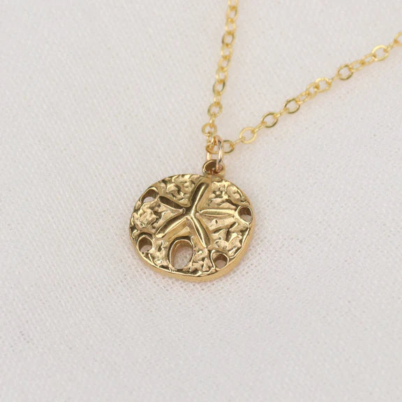 BLC Jewellery - Rotto | Sand Dollar 18K Gold Plated or Stainless Steel Shell Pendant Necklace