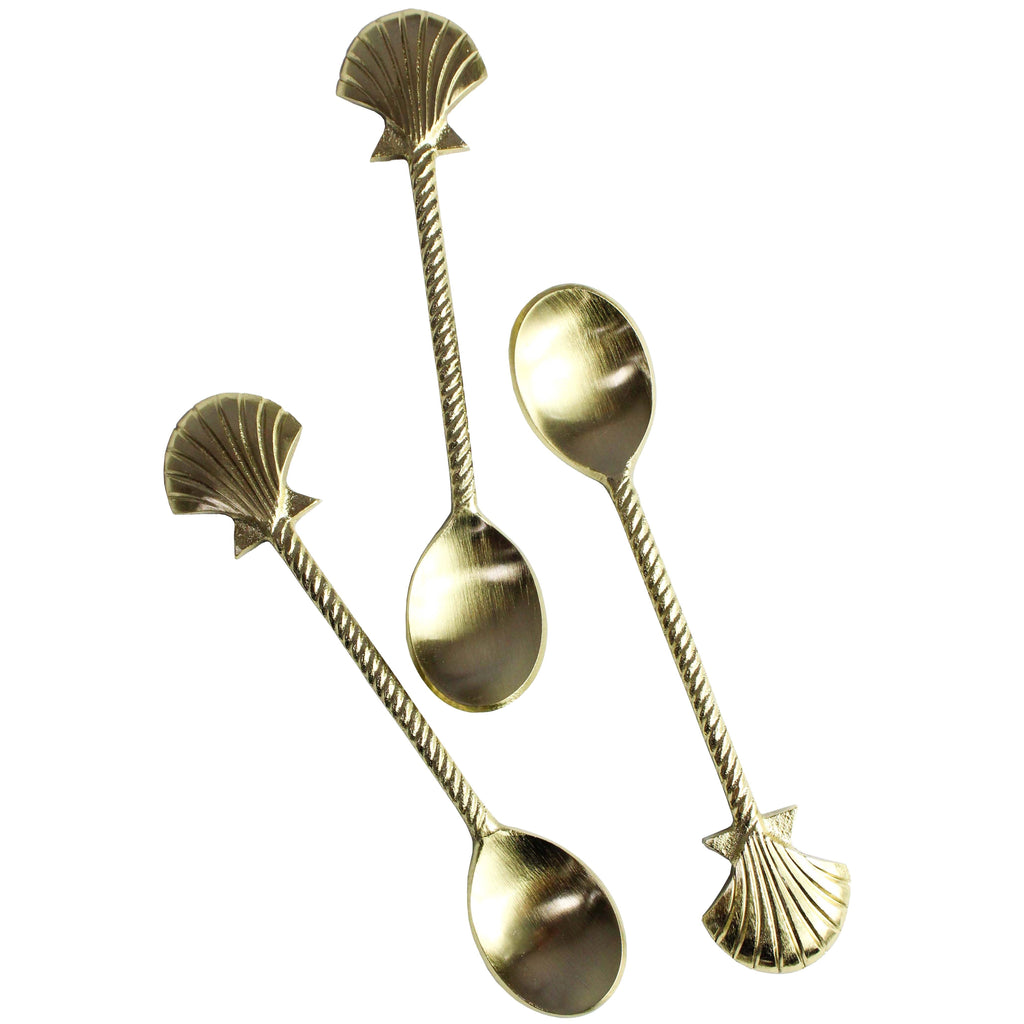 Brass Shell Teaspoon