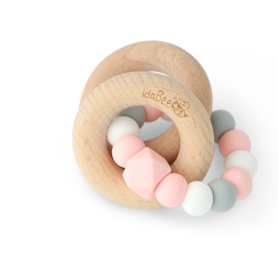 Spring Pink Rattle Teether