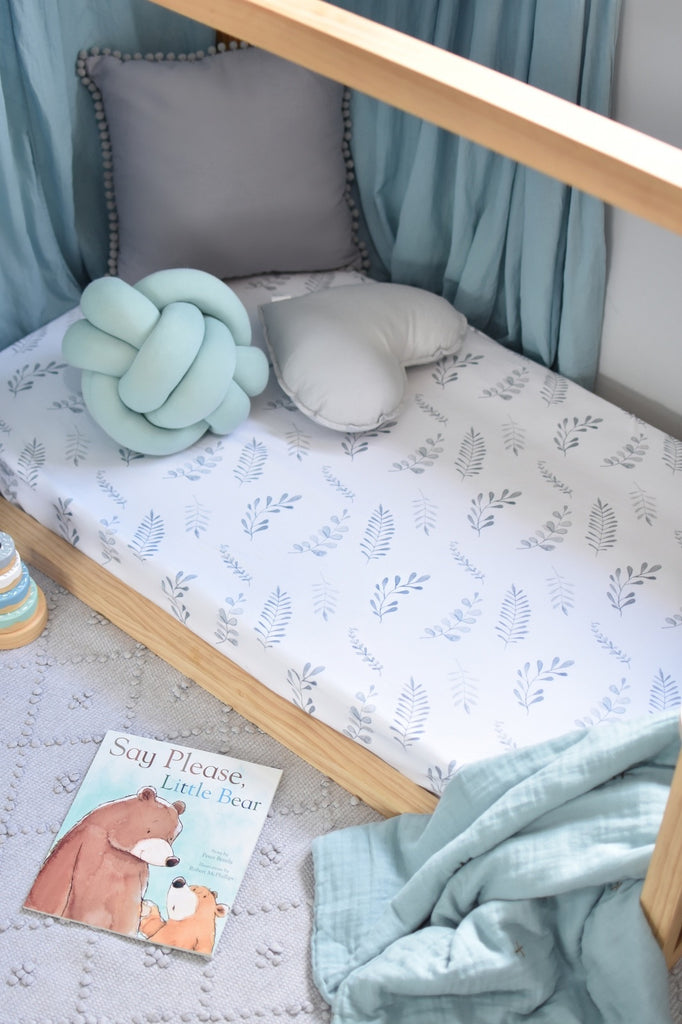 Snuggle Hunny Wild Fern Fitted Cot Sheet