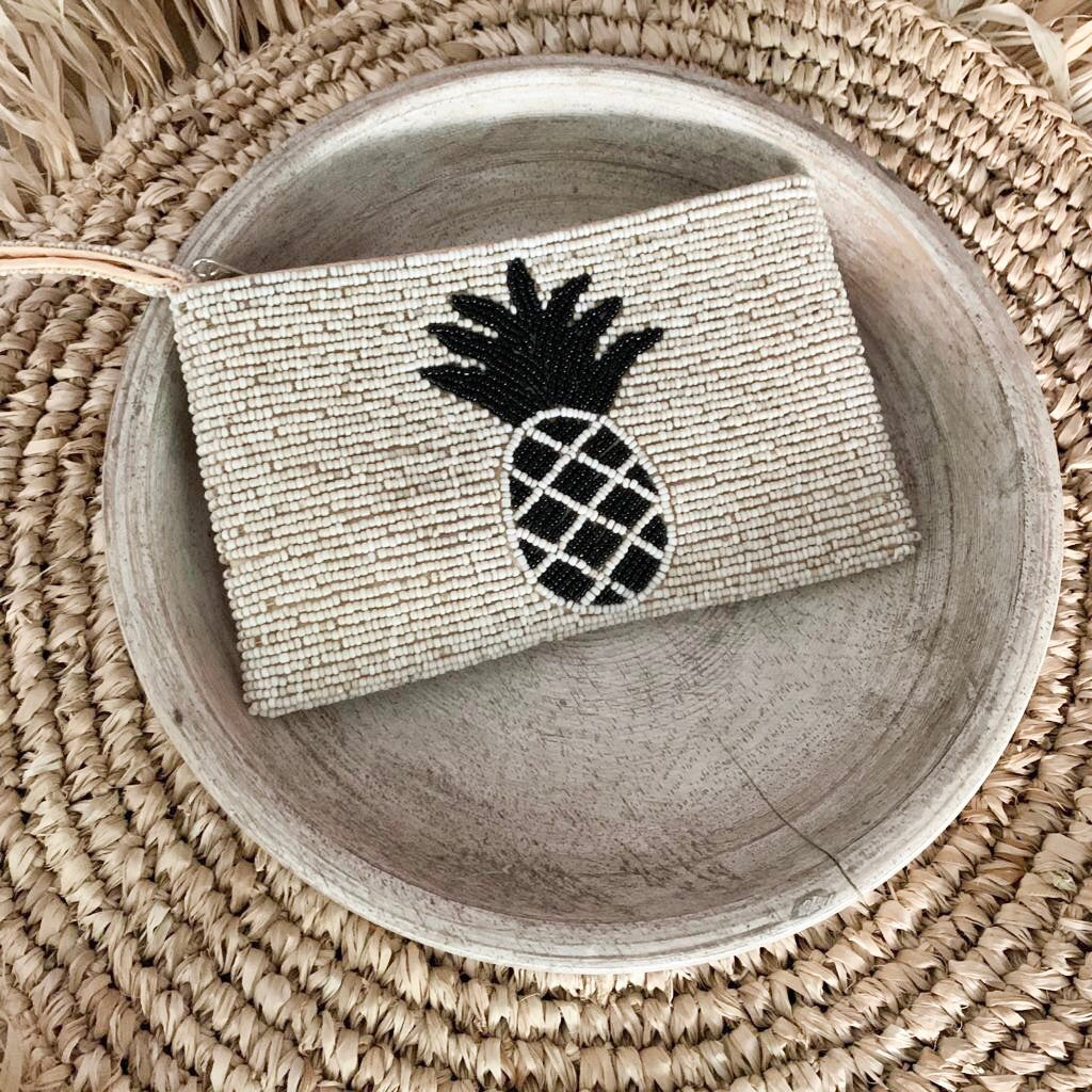 Pineapple Beaded Clutch