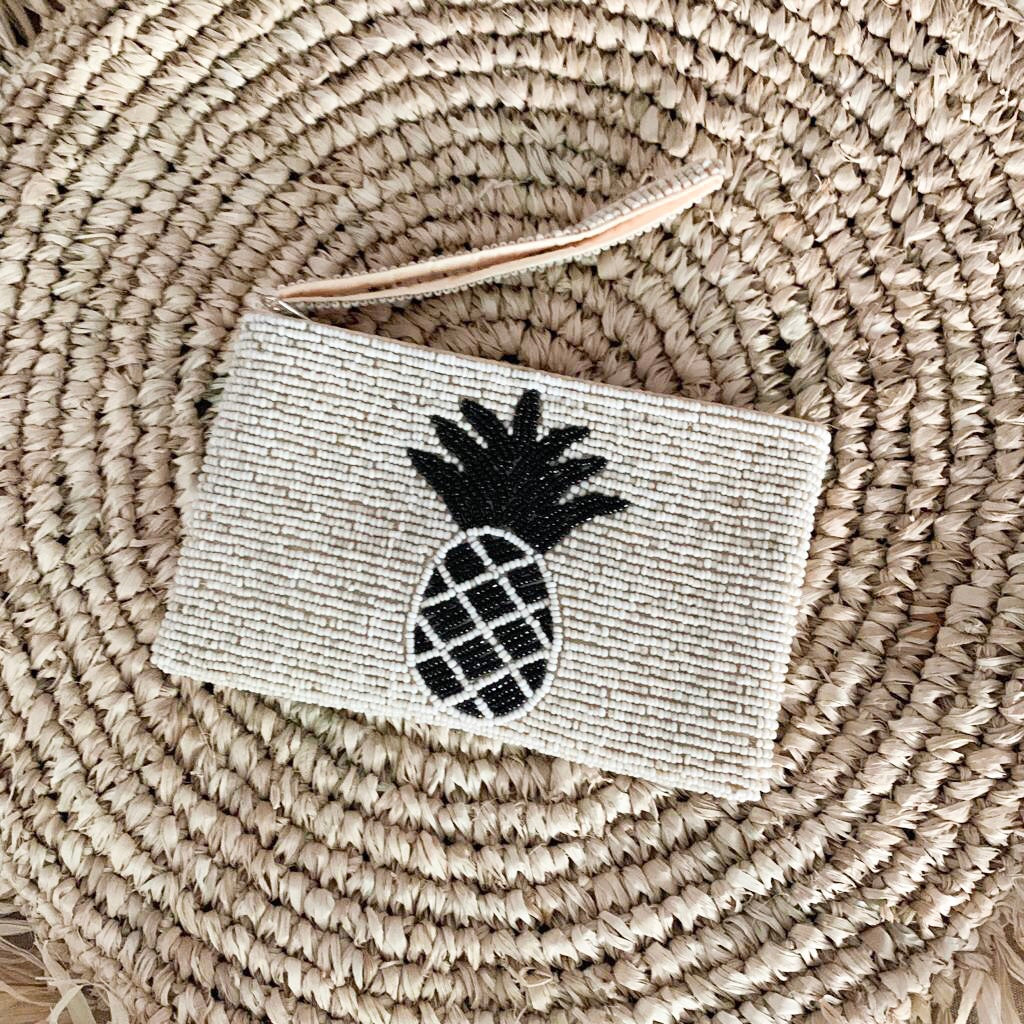 Pineapple Beaded Clutch