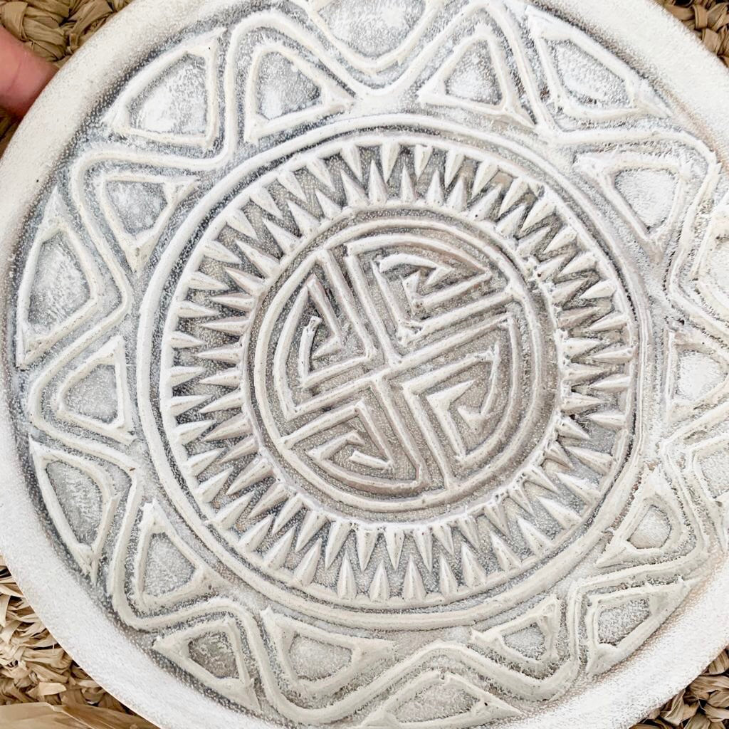 Medium Hand Carved Plate