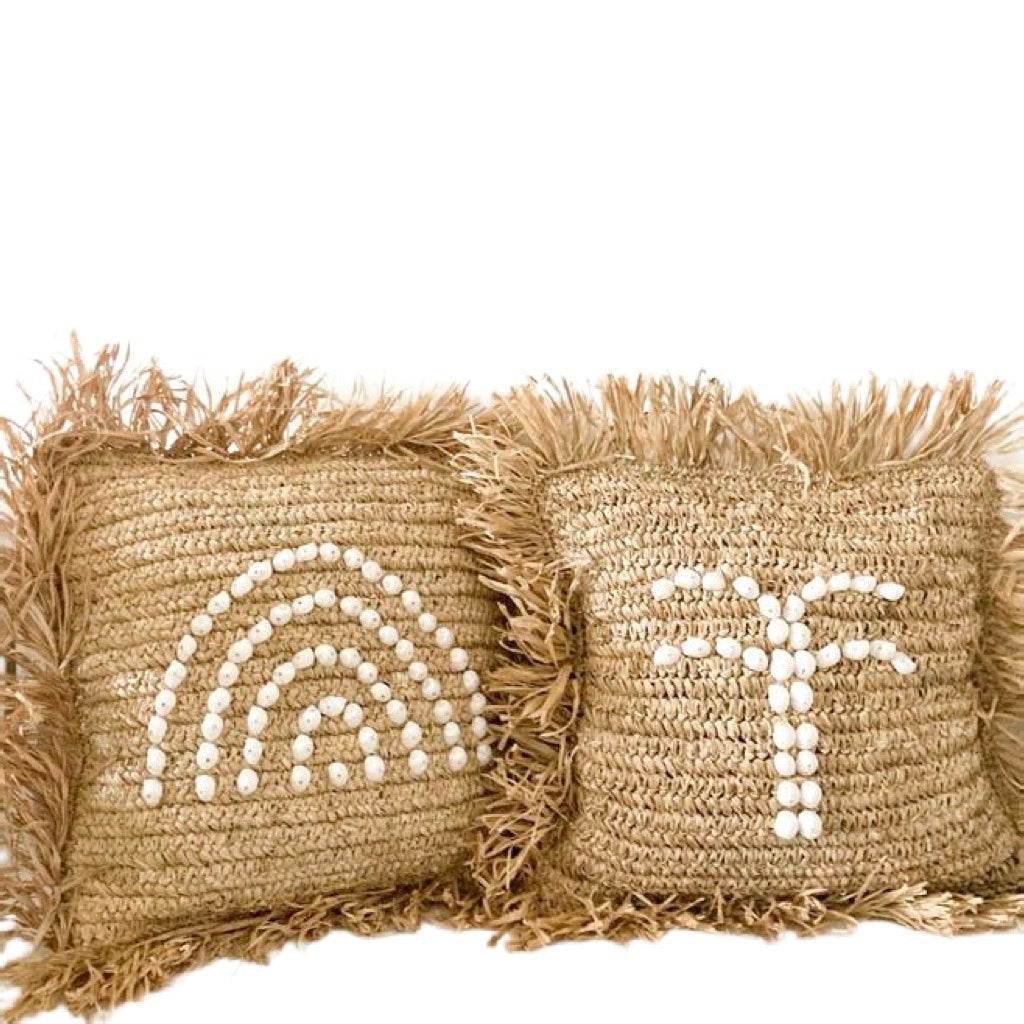 Palm Raffia Cushion by NMP