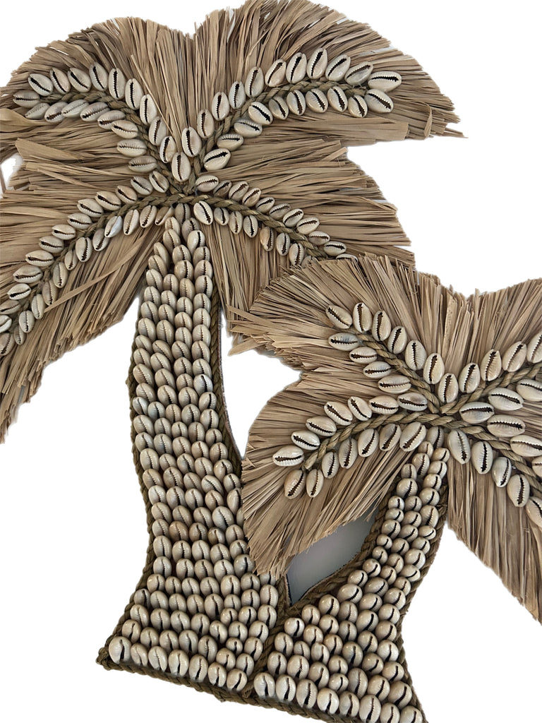 Double Palm Tree Wall Hanging [Cowrie Shells]