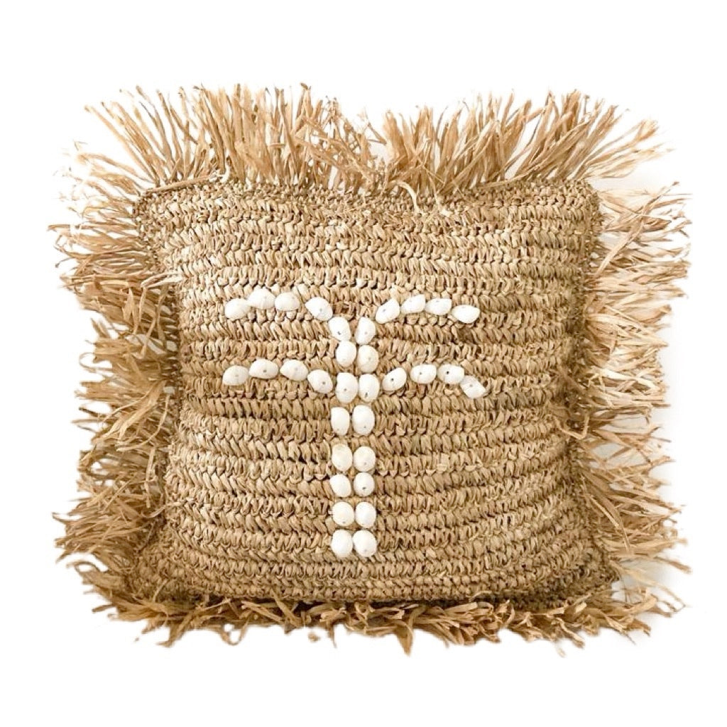 Palm Raffia Cushion by NMP