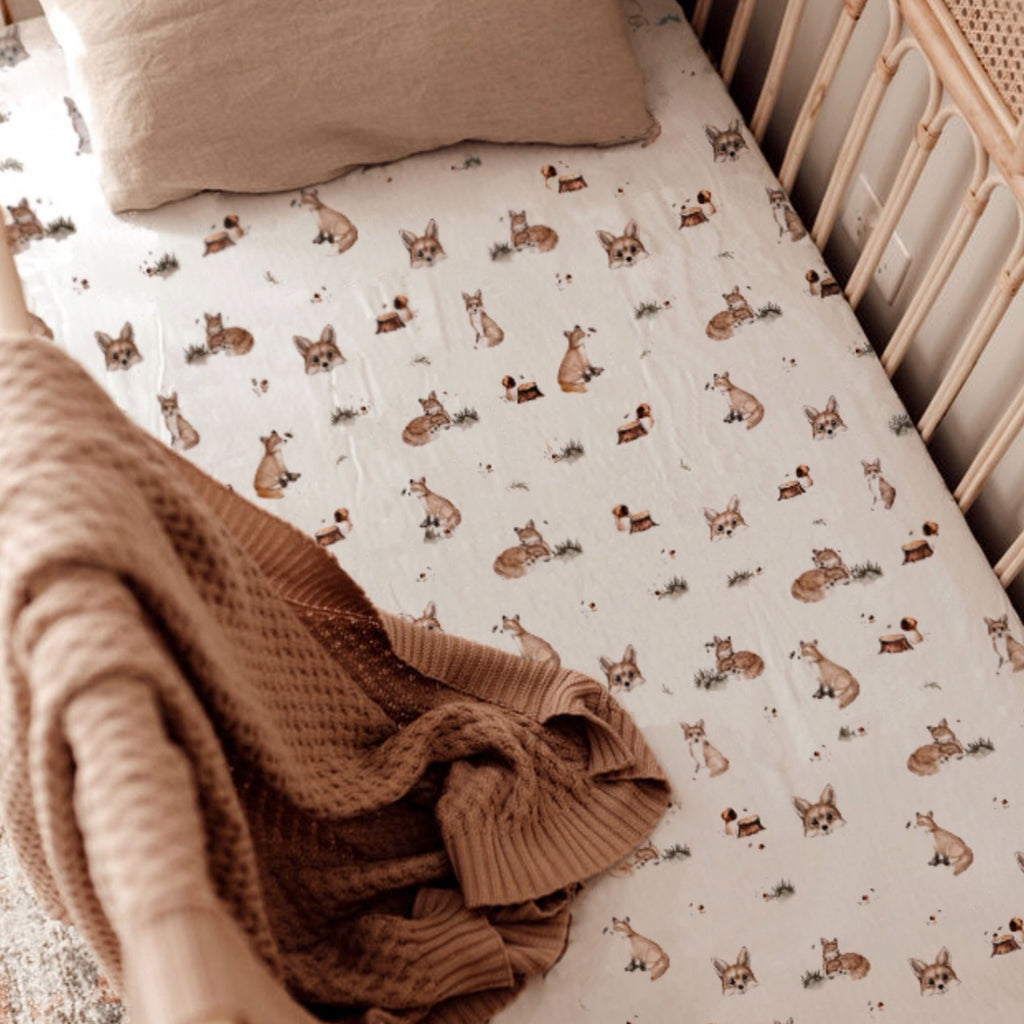 Snuggle Hunny Kids Fox Fitted Cot Sheet