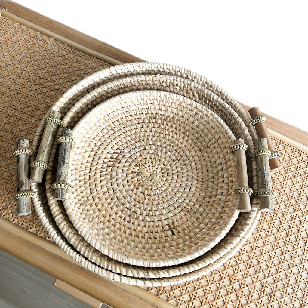 Rattan Tray - Set of Three