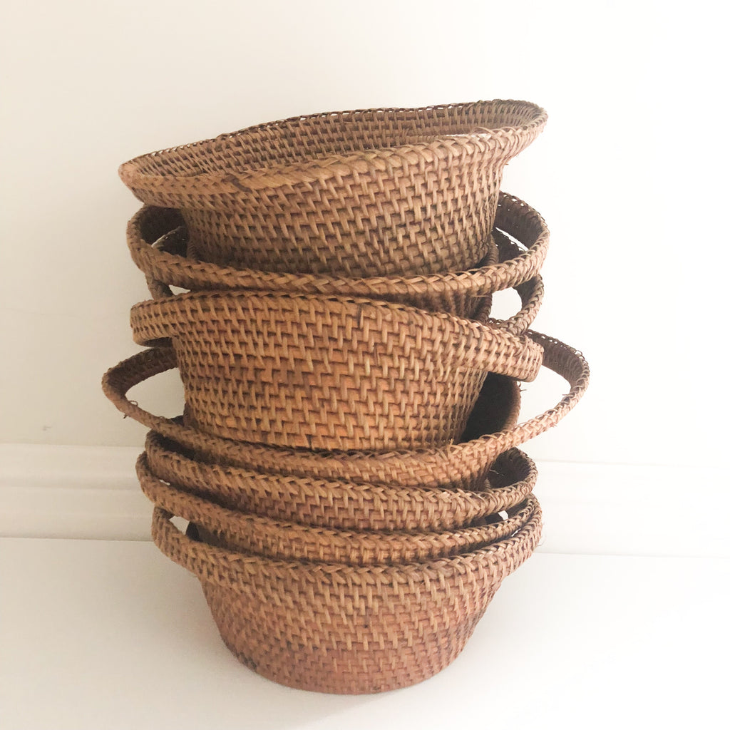 Rattan Bowl {with handles}