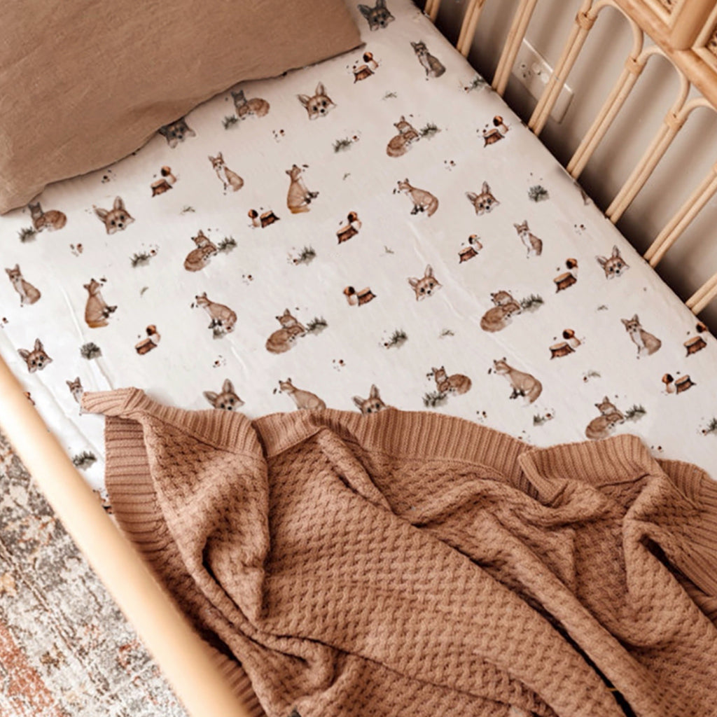 Snuggle Hunny Kids Fox Fitted Cot Sheet