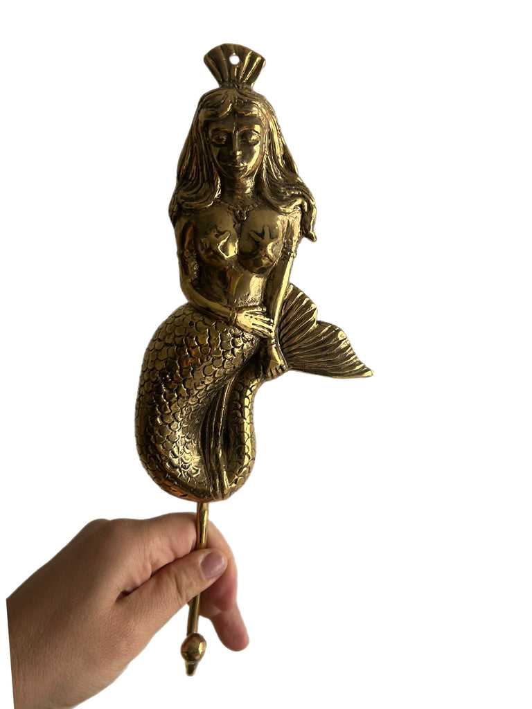 Brass Mermaid Wall Hook