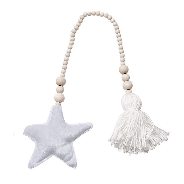 Star Hanging Tassel (White)