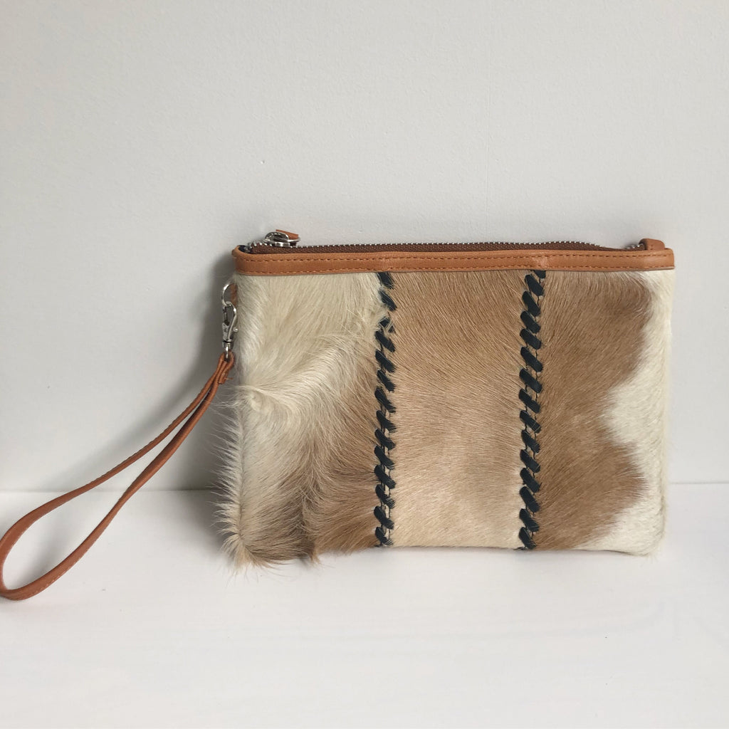 Cow Hide Leather Clutch