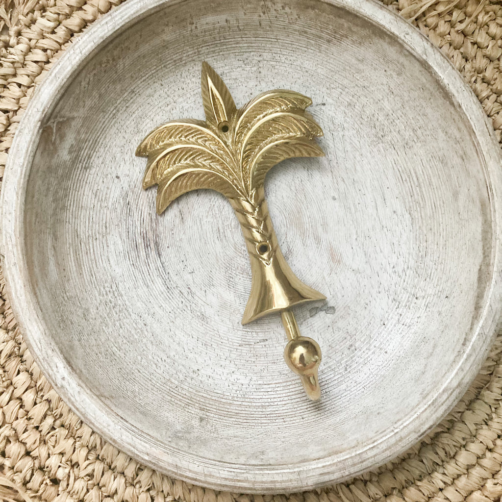 Brass Gold Palm Tree Hook