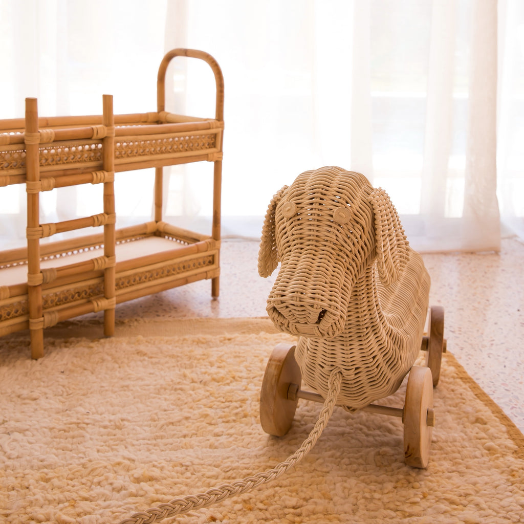 Bella Rattan Dog Pull-a-long by NMP Living