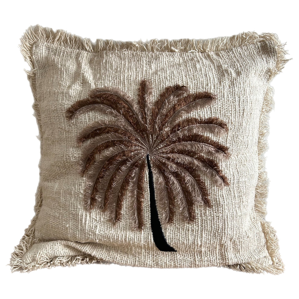 Tallie Brown Palm Tree Cushion