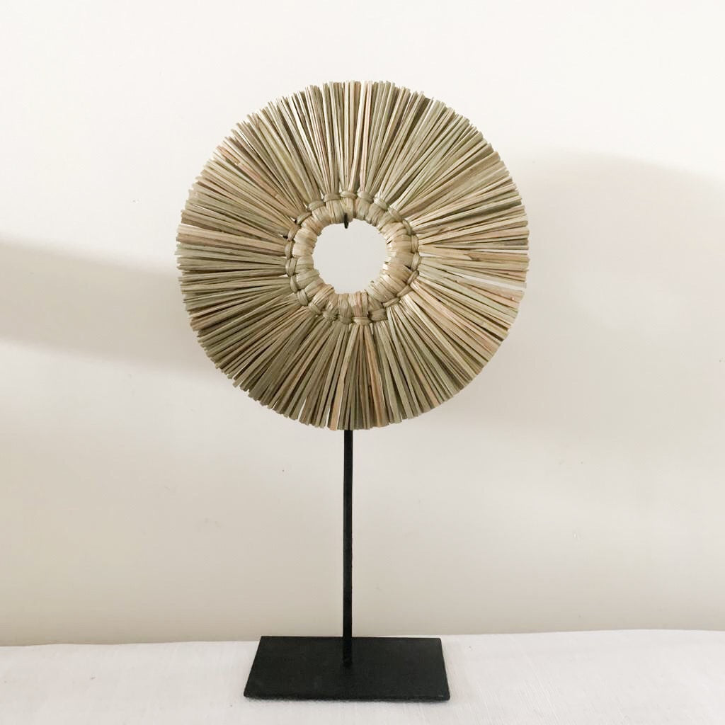 Ailani Round Seagrass Natural with Stand