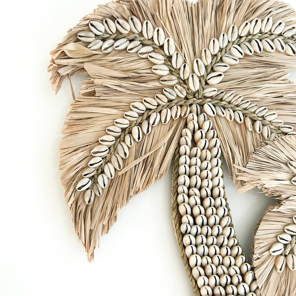 Double Palm Tree Wall Hanging [Cowrie Shells]