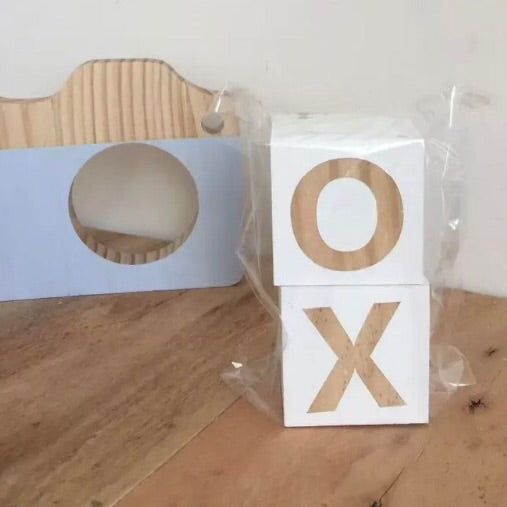 XO Wooden Blocks (White)