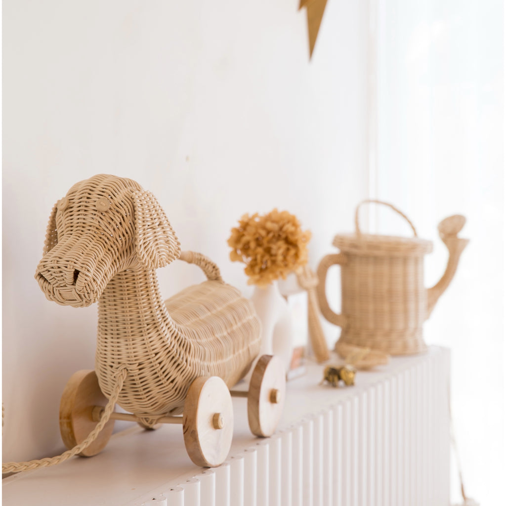 Bella Rattan Dog Pull-a-long by NMP Living