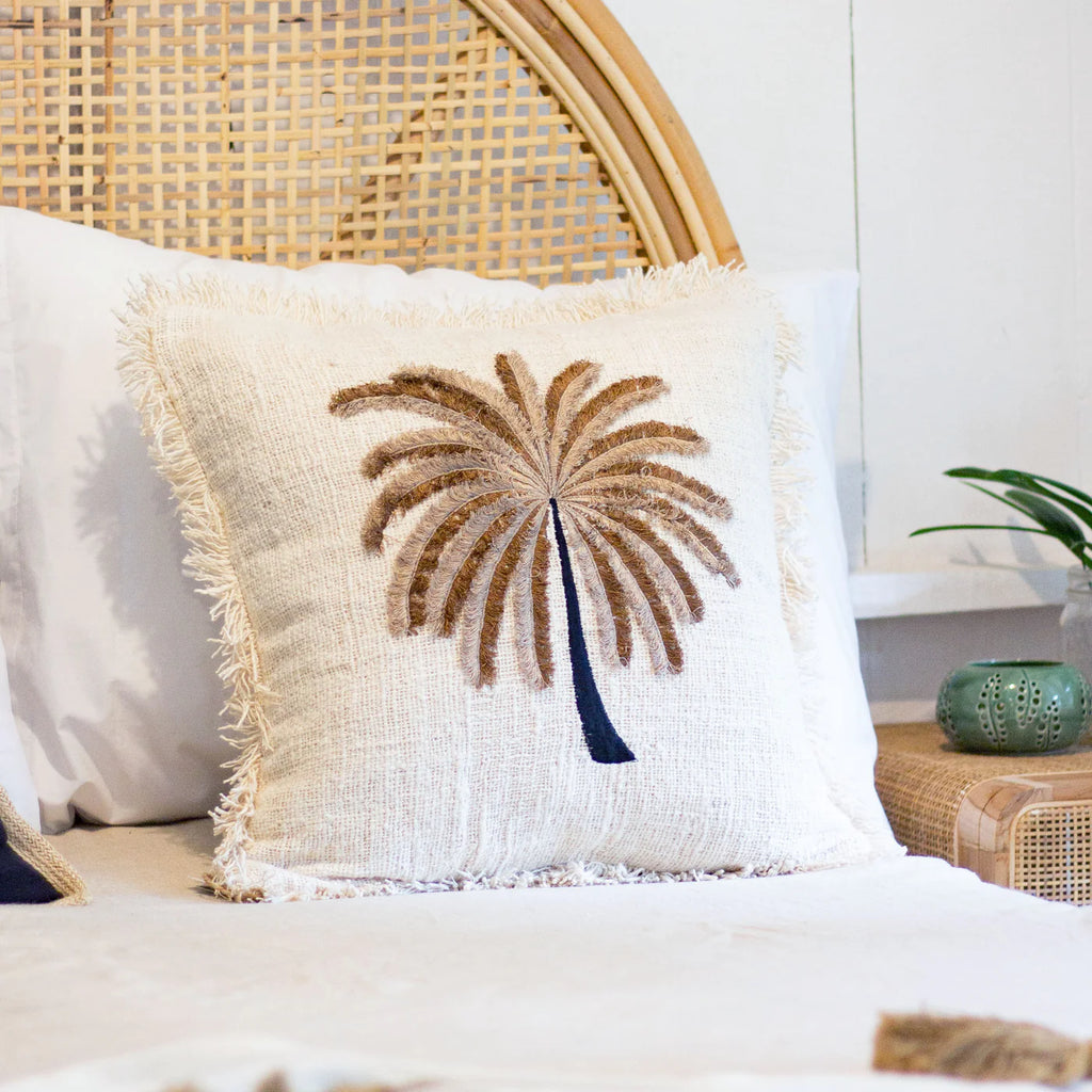 Tallie Brown Palm Tree Cushion