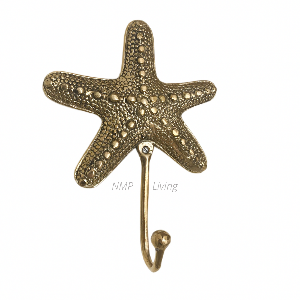 Brass Gold Starfish Wall Hook