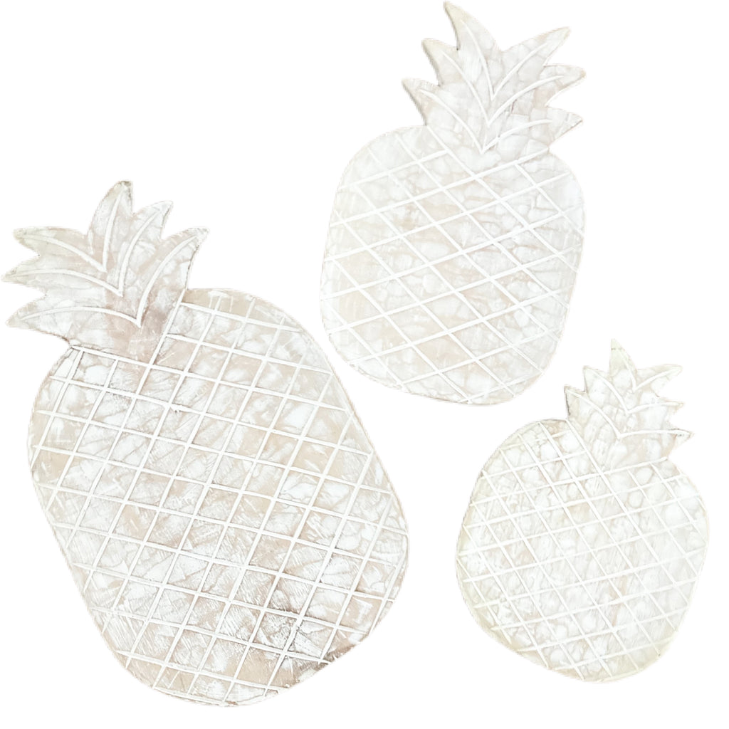 Pineapple Whitewash Plates