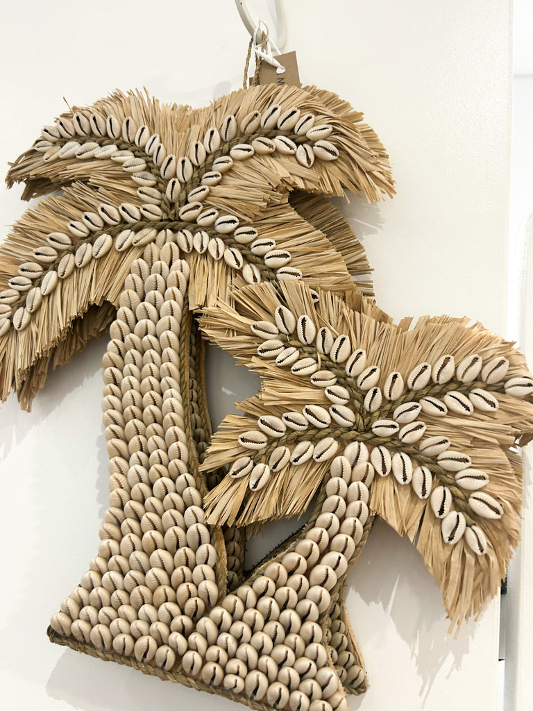 Double Palm Tree Wall Hanging [Cowrie Shells]