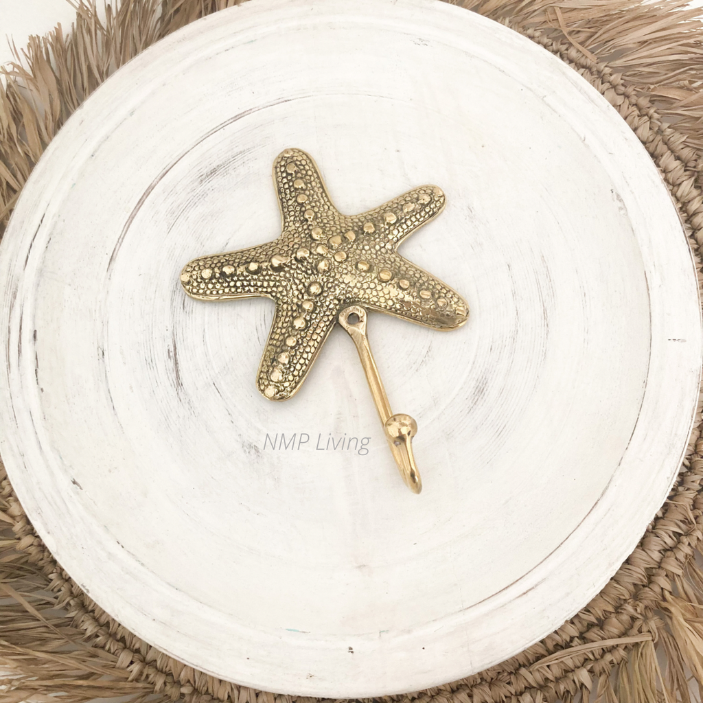Brass Gold Starfish Wall Hook